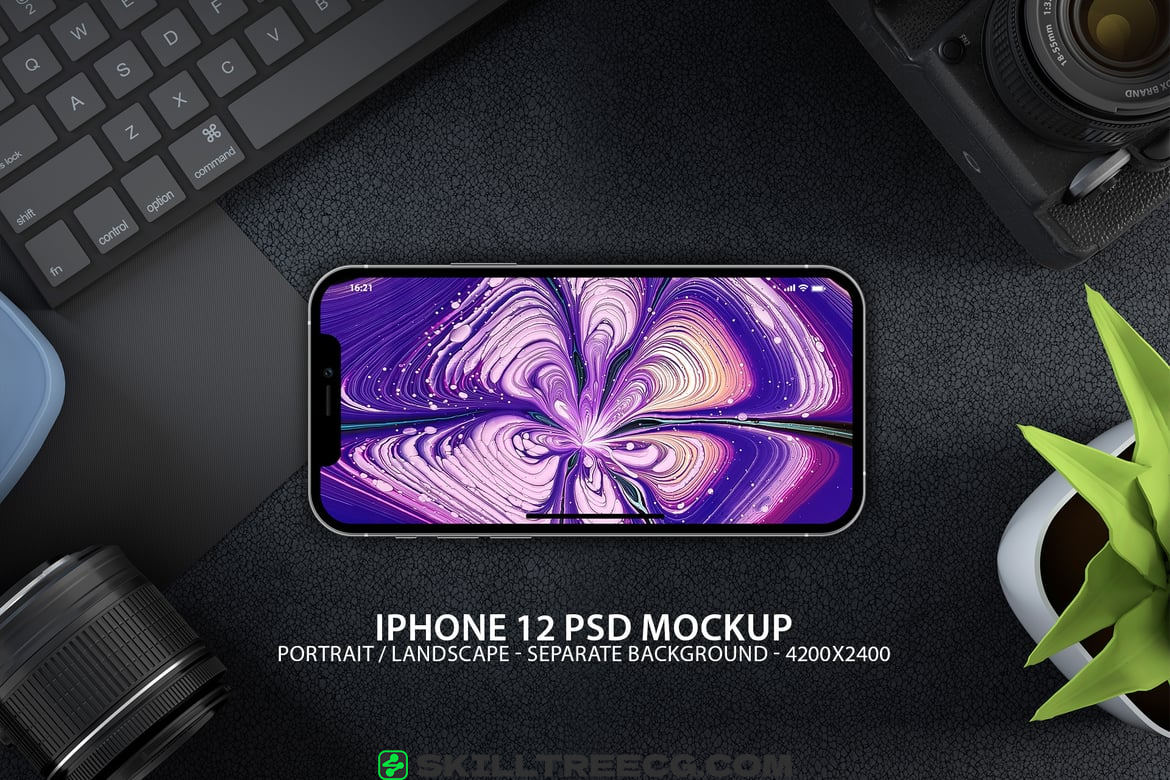 iPhone 12 PSD Mockup（410012）-技能树